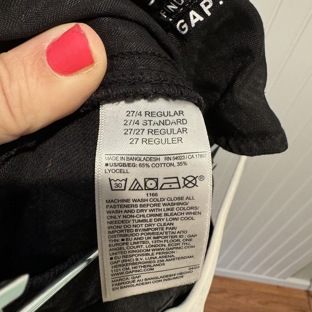 GAP Extra Baggy Low Rise Jeans Black Ultra Soft Denim Size 27 - Picture 6 of 6